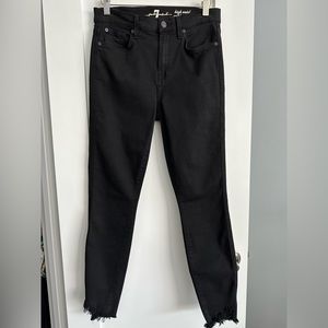 7 For All Mankind High Waist Gwenevere black jeans size 27